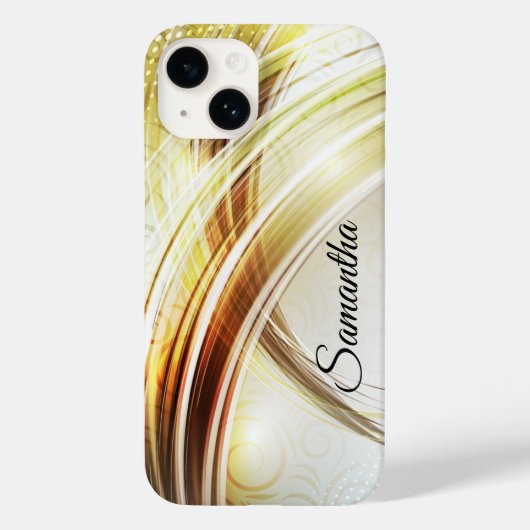 Gepersonaliseerde Glam Hoesje-Mate met Gold Metal  Case-Mate iPhone Case (Achterkant)