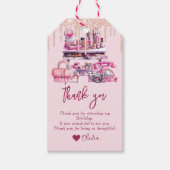 Gepersonaliseerde Glam make-up verjaardag Cadeaulabel (Voorkant)