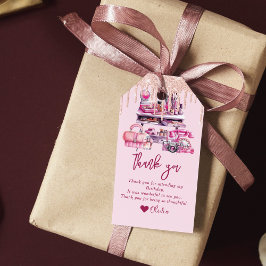 Gepersonaliseerde Glam make-up verjaardag Cadeaulabel