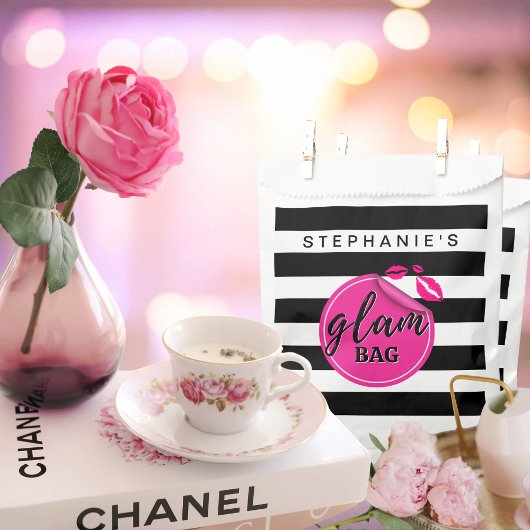 Gepersonaliseerde Glam-voorkeurstassen Bedankzakje