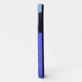 Gepersonaliseerde Glamour Heart Blue Glitter Case-Mate iPhone Case (Achterkant/links)