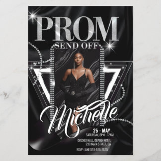 Gepersonaliseerde Glamoureuze Diamond PROM SEND-OF Flyer