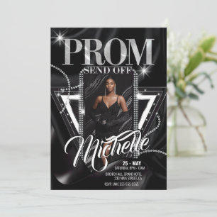 Gepersonaliseerde Glamoureuze Diamond PROM SEND-OF Kaart