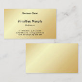 Gepersonaliseerde Glamoureuze Faux Gold Calligraph Visitekaartje (Voorkant / Achterkant)