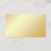 Gepersonaliseerde Glamoureuze Faux Gold Calligraph Visitekaartje (Achterkant)