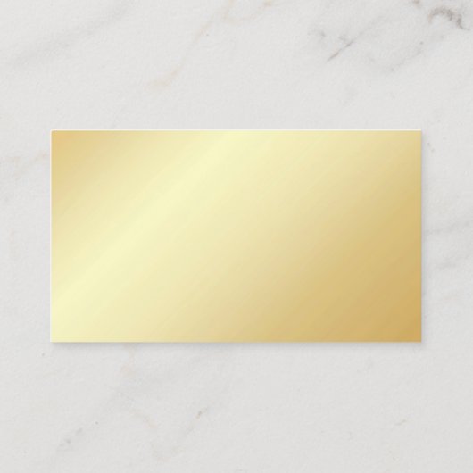Gepersonaliseerde Glamoureuze Faux Gold Calligraph Visitekaartje (Achterkant)
