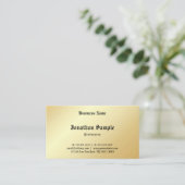 Gepersonaliseerde Glamoureuze Faux Gold Calligraph Visitekaartje (Staand voorkant)