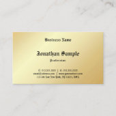 Gepersonaliseerde Glamoureuze Faux Gold Calligraph Visitekaartje (Voorkant)