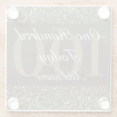 Gepersonaliseerde glamoureuze speciale onderzetter (Achterkant)