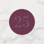 Gepersonaliseerde glamoureuze tafel confetti 25th (Kleine voorkant)