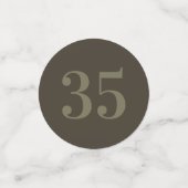 Gepersonaliseerde glamoureuze tafel confetti 35e (Kleine voorkant)
