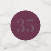 Gepersonaliseerde glamoureuze tafel confetti 35e (Kleine voorkant)