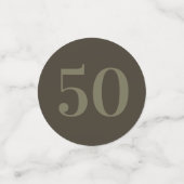 Gepersonaliseerde glamoureuze tafel confetti 50e (Kleine voorkant)