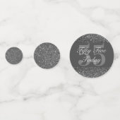 Gepersonaliseerde glamoureuze tafel confetti 55e (Achterkanten)