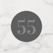 Gepersonaliseerde glamoureuze tafel confetti 55e (Kleine voorkant)