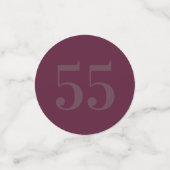 Gepersonaliseerde glamoureuze tafel confetti 55e (Kleine voorkant)