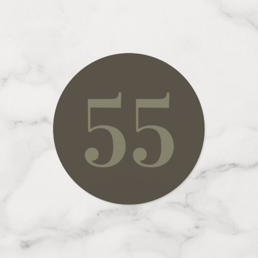 Gepersonaliseerde glamoureuze tafel confetti 55e (Kleine voorkant)