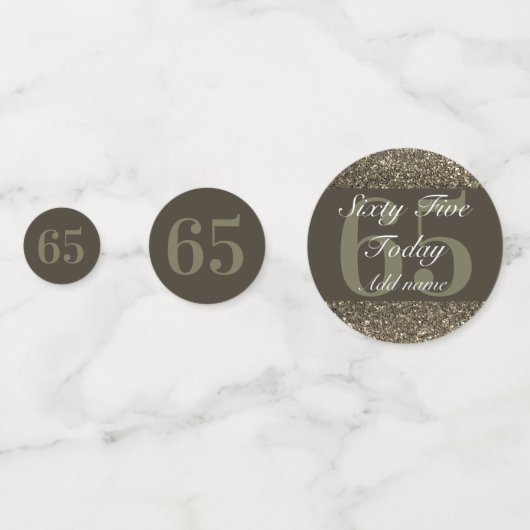 Gepersonaliseerde glamoureuze tafel confetti 65th (Voorkanten)