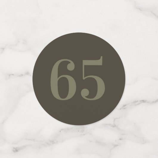 Gepersonaliseerde glamoureuze tafel confetti 65th (Kleine voorkant)