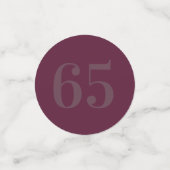 Gepersonaliseerde glamoureuze tafel confetti 65th (Kleine voorkant)