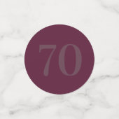 Gepersonaliseerde glamoureuze tafel confetti 70e (Kleine voorkant)