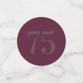 Gepersonaliseerde glamoureuze tafel confetti 75th (Kleine voorkant)