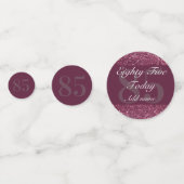 Gepersonaliseerde glamoureuze tafel confetti 85th (Voorkanten)