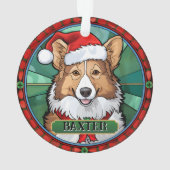 Gepersonaliseerde Glas in lood Shetland Sheepdog Ornament (achterkant)