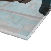 Gepersonaliseerde glas snijden blauw hout schuur d snijplank (Hoek)