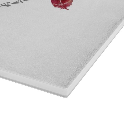 Gepersonaliseerde glas snijden boho hert Buck Head Snijplank (Hoek)