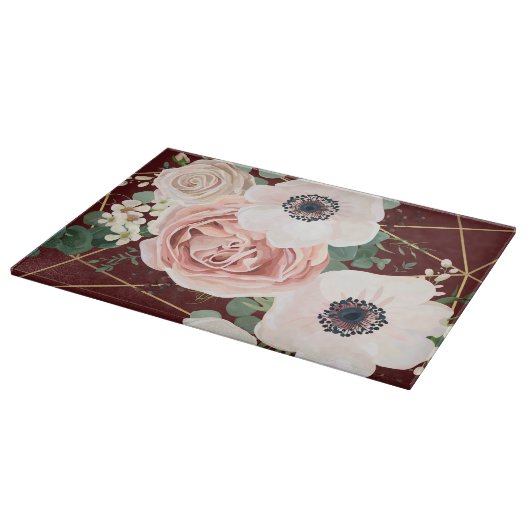 Gepersonaliseerde Glas Snijden Geometrische Tuinwi Snijplank (Hoek)