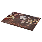 Gepersonaliseerde glas snijden katoenen tak op don snijplank (Hoek)