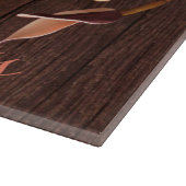 Gepersonaliseerde glas snijden katoenen tak op don snijplank (Hoek)