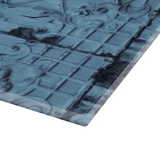 Gepersonaliseerde Glas Snijden Rustieke Tin Panel Snijplank (Hoek)