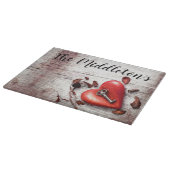 Gepersonaliseerde Glas Snijdende Land Hout Sleutel Snijplank (Hoek)