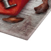 Gepersonaliseerde Glas Snijdende Land Hout Sleutel Snijplank (Hoek)