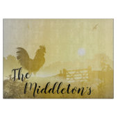 Gepersonaliseerde Glass Cutting Sunny Morning Boer Snijplank (Voorkant)