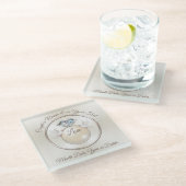 Gepersonaliseerde Glass onderzetters bruiloft guns (Schuin)