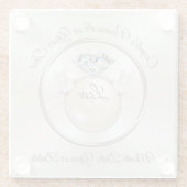 Gepersonaliseerde Glass onderzetters bruiloft guns (Achterkant)