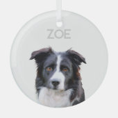 Gepersonaliseerde Glass Pet Christmas Tree Ornamen Glas Ornament (Voorkant)