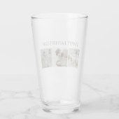 Gepersonaliseerde glazen beker met 3 foto's en tek (Achterkant)