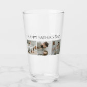 Gepersonaliseerde glazen beker met 3 foto's en tek (Voorkant)