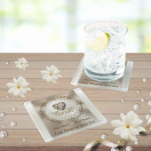 Gepersonaliseerde, glazen Onderzetters bruiloft gu