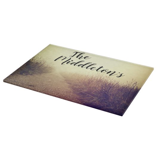 Gepersonaliseerde glazen snijden Sunrise Pathway W Snijplank (Hoek)