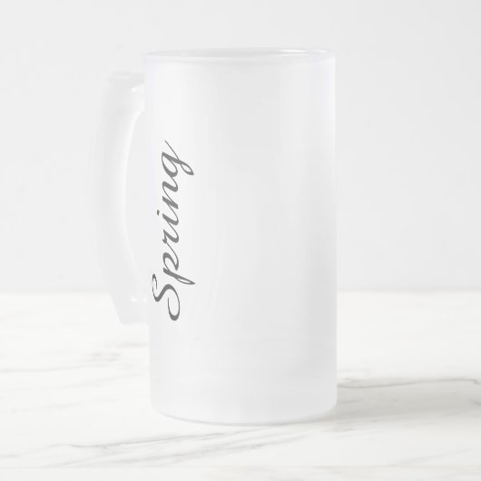 Gepersonaliseerde glazen tuimelaar met stro, ijsko matglas bierpul (Voorkant links)