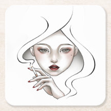 Gepersonaliseerde glazen wanden Witte rokerdochter