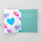 Gepersonaliseerde glijdende harten Valentijnsdag Feestdagen Kaart (Binnen)