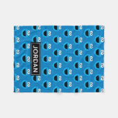 Gepersonaliseerde glimlachende Cookie Monster Patr Fleece Deken (Voorkant (Horizontaal))