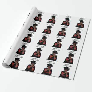Gepersonaliseerde glimlachende vrouw Afstuderen Cadeaupapier