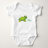Gepersonaliseerde glimlachschildpad romper (Voorkant)